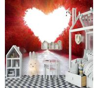 Creative Red Heart Forest Personalised 3D Wallpaper Luxury Home Dining Decor Paste Sofa Living Room The Wall for Bedroom Mural-200cm×140cm