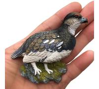 Creative Resin Bird Fridge Magnet, Realistic Bird Refrigerator Magnet Travel Souvenir Decorative Magnetic Fridge Sticker for Kitchen Office Whiteboard Birds Lover Gift (Rock Ptarmigan)