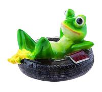 Creative Resin Floating Frogs Statue Outdoor Garden Pond Decorative Cute Frog Sculpture for Home Desk Garden Art Decor Ornament Art collection
