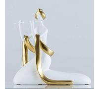 Creative Resin Musical Instrument Ornaments - Unique Modern Home Decor for Living Room & Bedroom - Elegant Character Design with Golden Ribbon - Perfect for New Home Gifts