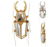 Creative Resin Stag Beetle Wall Decor, 3D Vintage Animal Sculpture Beetle Mirrors, Unique Beetles Wall Hanging for Nature Themed Home (Retro, Gold, 35.7 * 13.8cm(14 * 5.4in))
