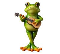 Creative Resins Musician Frogs Statue Figurine, Funny Frog Statue Playing An Instrument, Whimsical Garden Decor, Ornament For Indoor Or Outdoor, Desktop