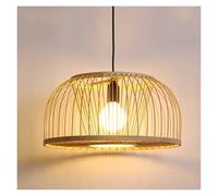 Creative Restaurant Woven Pendant 1-Light Dome Hanging Lamp Southeast Asia Chandelier Interior for Bedroom Kitchen Coffee Bar