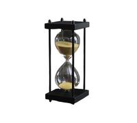 Creative Retro Black Glass Hourglass Time Timer Home Ornaments Sandglass Kitchen Hour Meter Sand Clock 30/45/60 Minutes For Bedrooms And Living Rooms(Gold,30min)