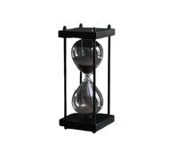 Creative Retro Black Glass Hourglass Time Timer Home Ornaments Sandglass Kitchen Hour Meter Sand Clock 30/45/60 Minutes(Black,60min)