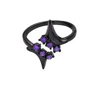 Creative Ring Shop Forefinger Open Four Pointed Star Ring Binder Cardboard 2 Rings, one size, Metal, No Gemstone