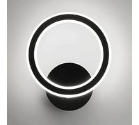 Creative Ring Wall Light, Metal Iron Wall Lamp with Soft Silicone Shade, Simple Bedroom Bedside Wall Sconces, Modern 24W LED Wall Lights for Hallway, Living Room AC110-240V