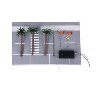 Creative Road Scene Set For 1/64 Scale Models With Roads And Road Sign Street Lamp Tree For Modeling Hobbyists Model Accessories