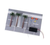 Creative Road Scene Set For 1/64 Scale Models With Roads And Sign Street Lamp Tree For Modeling Hobbyists Realistic Model Set