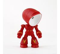Creative Robot Table Lamp, Cordless LED Mood Light with Adjustable Arms for Desk or Bedside, Soft Eye-Friendly Illumination, ABS, 9.5 x 5.7 x 4.5 cm(Red)