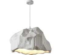 Creative Rock-Shaped Pendant Light White Sculptural Chandelier Handmade Art Ceiling Light for Dining Room Gallery Bedroom Bedside Entryway