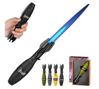 Creative Rocket Fidget Lighter, Adjustable Windproof Blue Flame Torch Lighter with Safety Lock, Cool Rotation Lighters with Refillable Butane Lighters for Men BBQ Camping(Black-b)