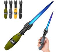 Creative Rocket Fidget Lighter, Wind-Resistant Blue Flame Torch Lighter with Safety Lock and Adjustable Blue Flame, Rotation Lighters with Refillable Butane Gas for BBQ & Camping (green)