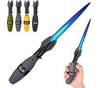 Creative Rocket Fidget Lighter, Wind-Resistant Blue Flame Torch Lighter with Safety Lock and Adjustable Blue Flame, Rotation Lighters with Refillable Butane Gas for BBQ & Camping (grey)