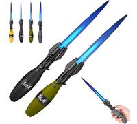 Creative Rocket Fidget Lighter,Windproof Blue Flame Torch Lighter With Safety Lock And Adjustable Blue Flame,Rotation Lighters With Refillable Butane Gas for BBQ & Camping (Black+Green)