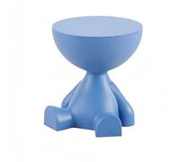 Creative Round Side Table Removable Coffee Table for Living Room Gray Blue Small End Table Simple Outdoor Accent Table Modern Design Versatile Home Furniture