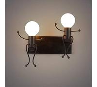 Creative Rustic Robot Wall Light Fixture, 12W Indoor Design Lamp, White, Single Head - Unique Home Decor Aent for Kids & Modern Spaces
