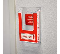 Creative Safety Supply 5S Red Tag - Wall Mounted Tag Holder