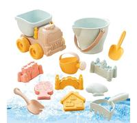 Creative Sandbox Set - ABS Shovels Transport Vehicle, Portable Castle Building Kit, Imaginative Play Tools, Group Interaction Gear | Backyard Playground Lake Shore River Bank Park 29 Centimeters
