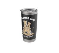 Creative Sandcastle Art Sculpture Beach Fun Sculpting Stainless Steel Insulated Tumbler
