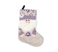 Creative Santa Claus Christmas stockings with unique festive designs, perfect for decorating homes, stores, or fireplaces to create a warm holiday vibe (A)