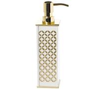 Creative Scents Diamond Lattice Hand Soap Dispenser for Bathroom - Countertop Decorative Lotion Dispenser with Durable Metal Pump, Resin Bathroom Soap Dispenser, for Elegant Bathroom Décor