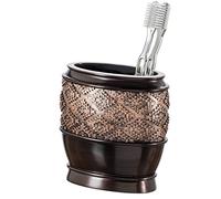 Creative Scents Dublin Brown Toothbrush Holder for Bathroom - Decorative 1 Slot Tooth Brush and Toothpaste Holder for Bathroom - Toothbrush Organizer for Regular Or Electric Toothbrushes & Toothpaste