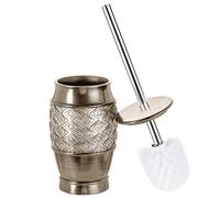 Creative Scents Dublin Silver Toilet Brush Set - Toilet Bowl Cleaner Brush and Holder - Decorative Bathroom Cleaner Brush - Space Saving Design Toilet Bowl Scrubber