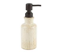 Creative Scents Rustic Luxe Bathroom Soap Dispenser - Beige Hand Soap Dispenser for Bathroom with Strong Easy Dispensing Pump - Rustic Farmhouse Decor - Resin Lotion Dispenser with Pump Holds 8.8 Oz.