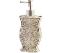 Creative Scents Victoria Hand Soap Dispenser, Countertop Decorative Lotion Pump, Sink Shower Dispensers, For Elegant Bathroom Decor, Beige