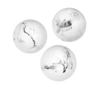 Creative Scents White Marble Look 2.75” Small Decorative Balls for Bowls - Set of 3 Decorative Orbs Spheres for Coffee Table Centerpiece, Dining Table, Living Room - Modern Bowl Fillers for Home Décor