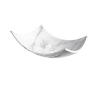 Creative Scents White Marble Look Fruit Bowl for Kitchen Counter - Coffee Table Decor for Living/Dining Room, Modern White Catch-All Key Dish Decor for Entryway - Decorative Bowl for Home Decor