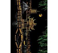 Creative Scratch Art Painting Kit Home Wall Decor Scratch Paper Painting City View Rainbow Sketch Painting Scratch Painting Animal