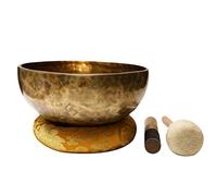 Creative Sculpture Statue for Home Office Desktop Decoration Tibetan Singing Bowl Set Handmade Chanting Bowl Pure Copper Crafts Buddha Sound Bowl, Promotes Peace, Chakra Healing, and Mindfulness, 16cm