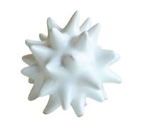 Creative Sea Urchin Statue, Elegant Sea Urchin Decor, Sea Urchin Abstract Sculpture, Ceramic Mini Ornaments, Beach Coastal Aesthetic Room Decor, for Home, Office, Car, Table Decoration(White,L)
