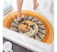 JIFEIFAN Creative semi-Circular Area Carpet Anti-Slip Super Absorbent Carpet,Sun and Moon mat,Shaggy Throw Rug for Living Room Bedroom Bathroom Home Décor