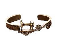 Creative Sewing Machine Shape Alloy Bracelets Sewing Machine Shape Bangle Unisex Handcrafted Festival Wear Accessory Holiday Craft Decors
