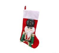 Creative Shaped Christmas Stockings with 3D Present Design for Festive Holiday Decoration and Spacious Interior to Hold Snacks and Toys (Red)