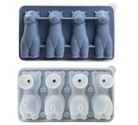 Creative Silicone Alpaca Ice Cube Maker with Cover and Funnel Opening for Convenient Filling and Protection During Freezing Process at Home (Blue)