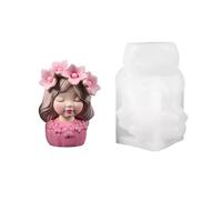 Creative Silicone Cast for Rosin Flower Container Highlighting Blossomy Wreath Girl Plan Crafting Set