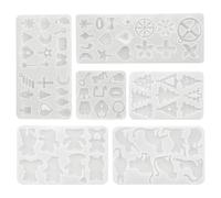 Creative Silicone Casting Molds Various Shape Necklace Molds Set Silicone Texture Suitable for Necklace and Earrings Jewelry Making Tools
