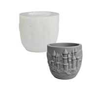 Creative Silicone Castles Pattern Mold for Container and Home Decoration Succulents Planter Cup Silicone Mold