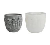 Creative Silicone Castles Pattern Mold for Container and Home Decoration Succulents Planter Cup Silicone Mold