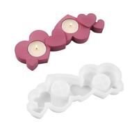Creative Silicone Double Hole Heart Shapes for Making Custom Candle Holders and Storage Solutions for Craft Supplies