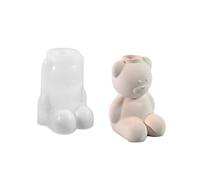 Creative Silicone Mold Bear Shape Vase Planter Flowerpot Moulds Suitable for Making Simple Vase Planter and Cement Art Plaster Flowerpot Mold