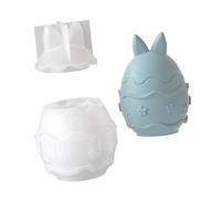 Creative Silicone Mould Rabbit Egg Candle Cup Molds Flower Pots Molds Silicone Texture for Craft Enthusiasts Creative Storage Jar Mold