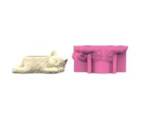 Creative Silicone Pots Crafting Molds for Enthusiasts Handmade Planter and Desk Ornaments Cats Shape Vase Mold