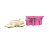 Creative Silicone Pots Crafting Molds for Enthusiasts Handmade Planter and Desk Ornaments Cats Shape Multipurpose Crafting