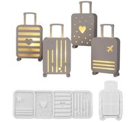 Creative Silicone Suitcase Mold for Shadows Light Craft Projects Epoxy Resin Cement Plaster Art Supplies Suitcase Shaped Silicone Mold