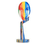 Creative Simple Colorful Women Face Art Statue Thinker Lady Sculpture Abstract Characters Crafts Ornaments Home Decor Modern Office Bedroom Study Room Studio Decorations (Large 15.3x4.9x4.9in)